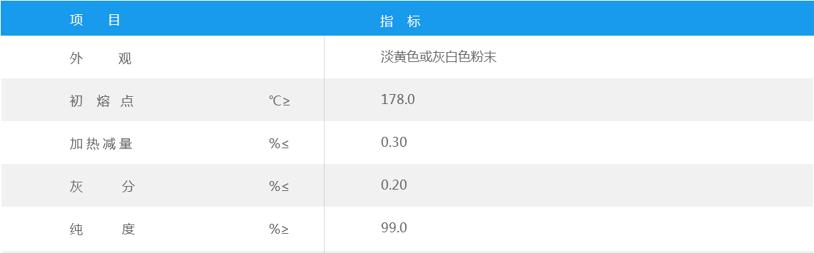 醫(yī)藥中間體MBT質(zhì)量指標